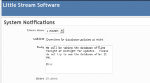 Redmine System Notification screenshot